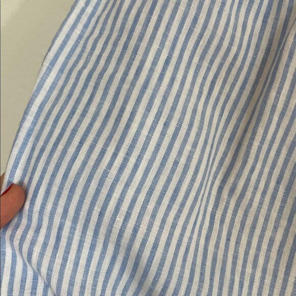 Tommy Bahama Classic Blue and White Stripped Linnen Pants - Picture 3 of 3